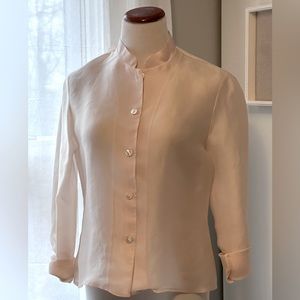 Ann Taylor sheer silk blouse